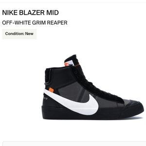Men's Nike off white mid nero blazer sz 8